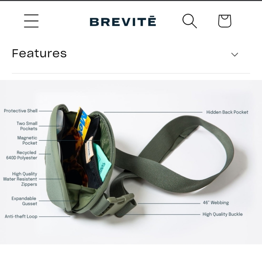 Brevite Beige Belt Bag - Picture 6 of 10